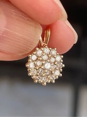 Vintage 10k 0.56 CTW Diamond Pendant